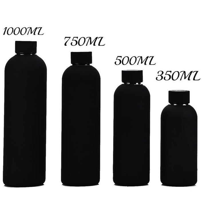 50pcs custom colorful soft touch water bottle 1000ml 350ml 500ml 750ml stainless steel double wall vacuum flask bottle