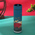 1pc Chinese Style Thermal Water Bottle, Retro Smart Temperature Display Insulated Cup, Stainless Steel Water Cup